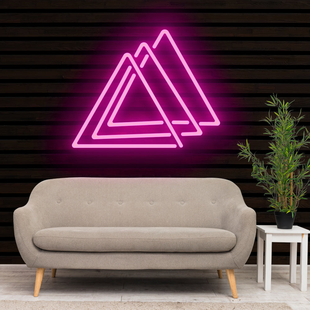 Triangles Neon Sign Light
