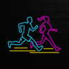 Man Women running