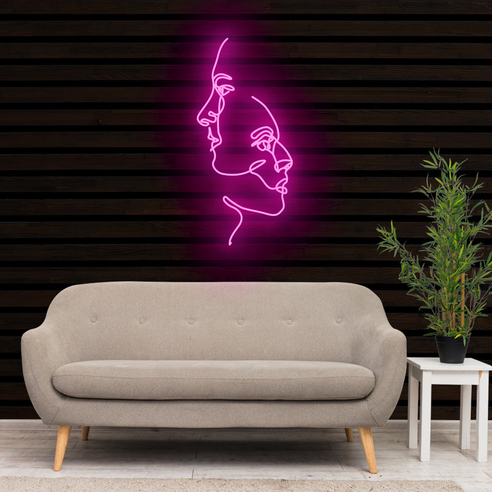 Two Face Neon Sign Light
